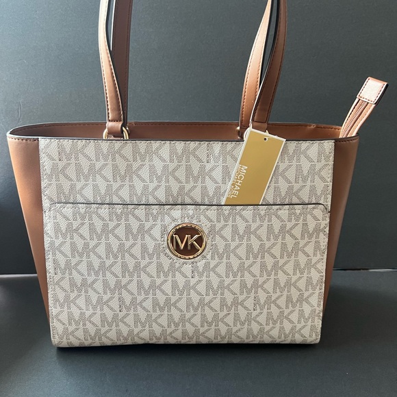 NWT MICHAEL KORS KIMBERLY TOP ZIP TOTE HANDBAG - Picture 3 of 5